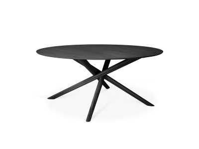 Table mikado ronde - chêne noir